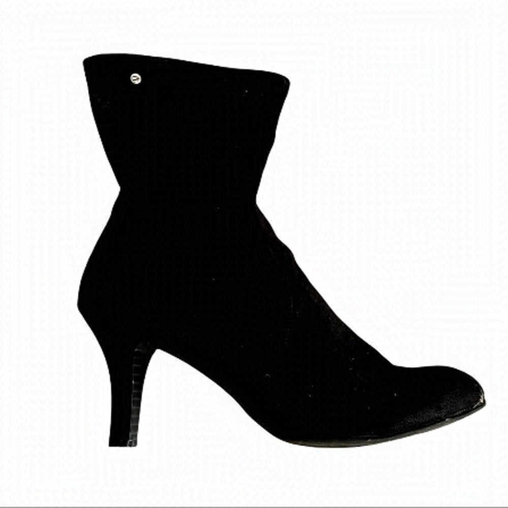 Tommy Hilfiger Black Faux Suede Ankle Boots Size 10
